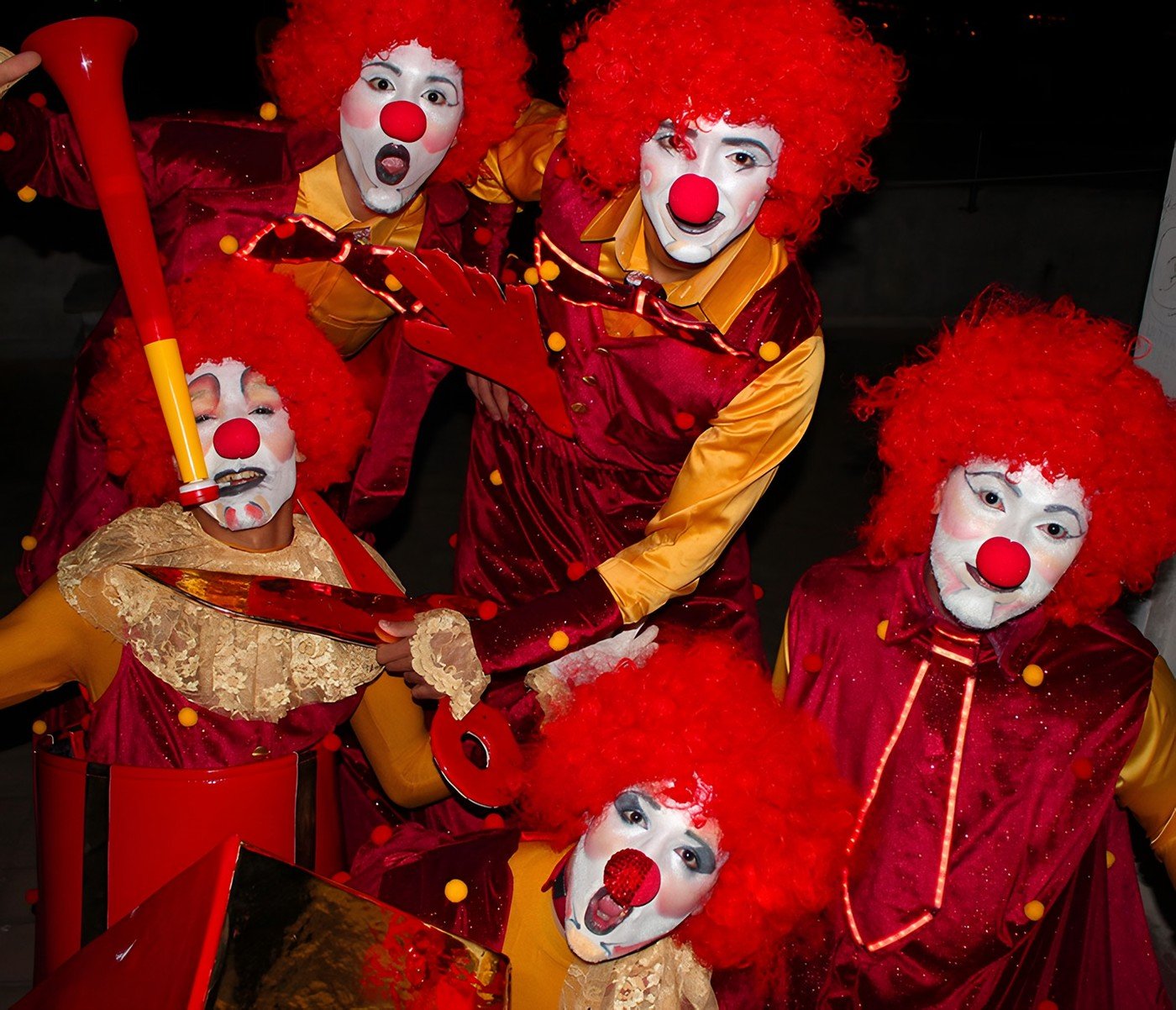 Clown Show - la troupe en pleine action