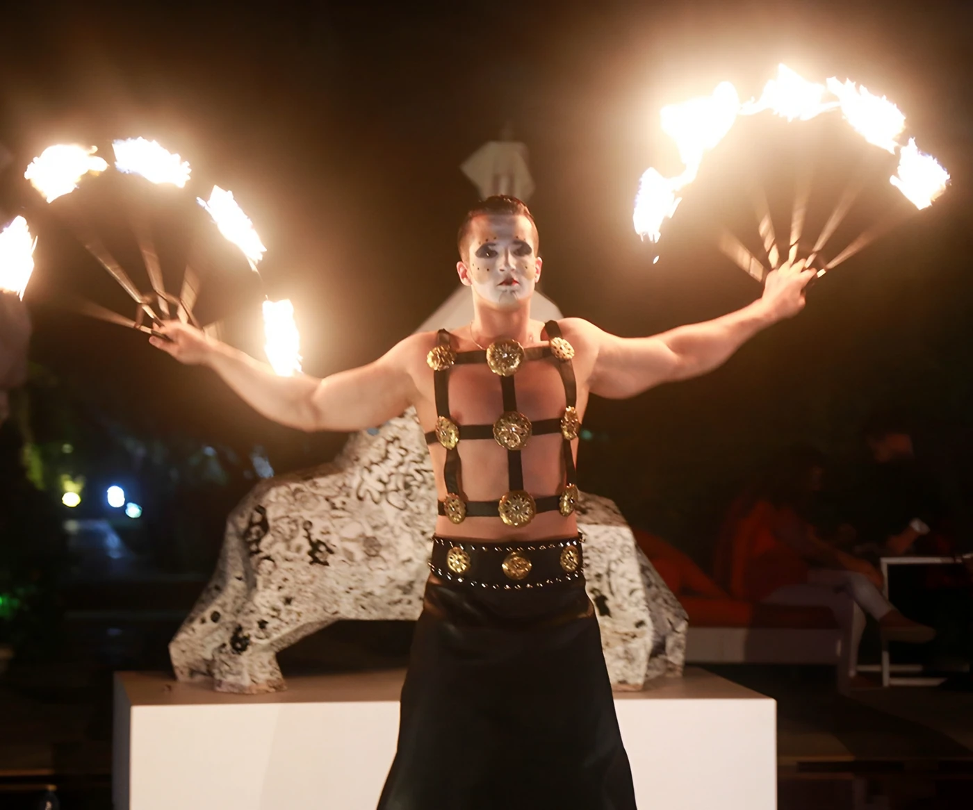 Gladiateurs - éventails de feu